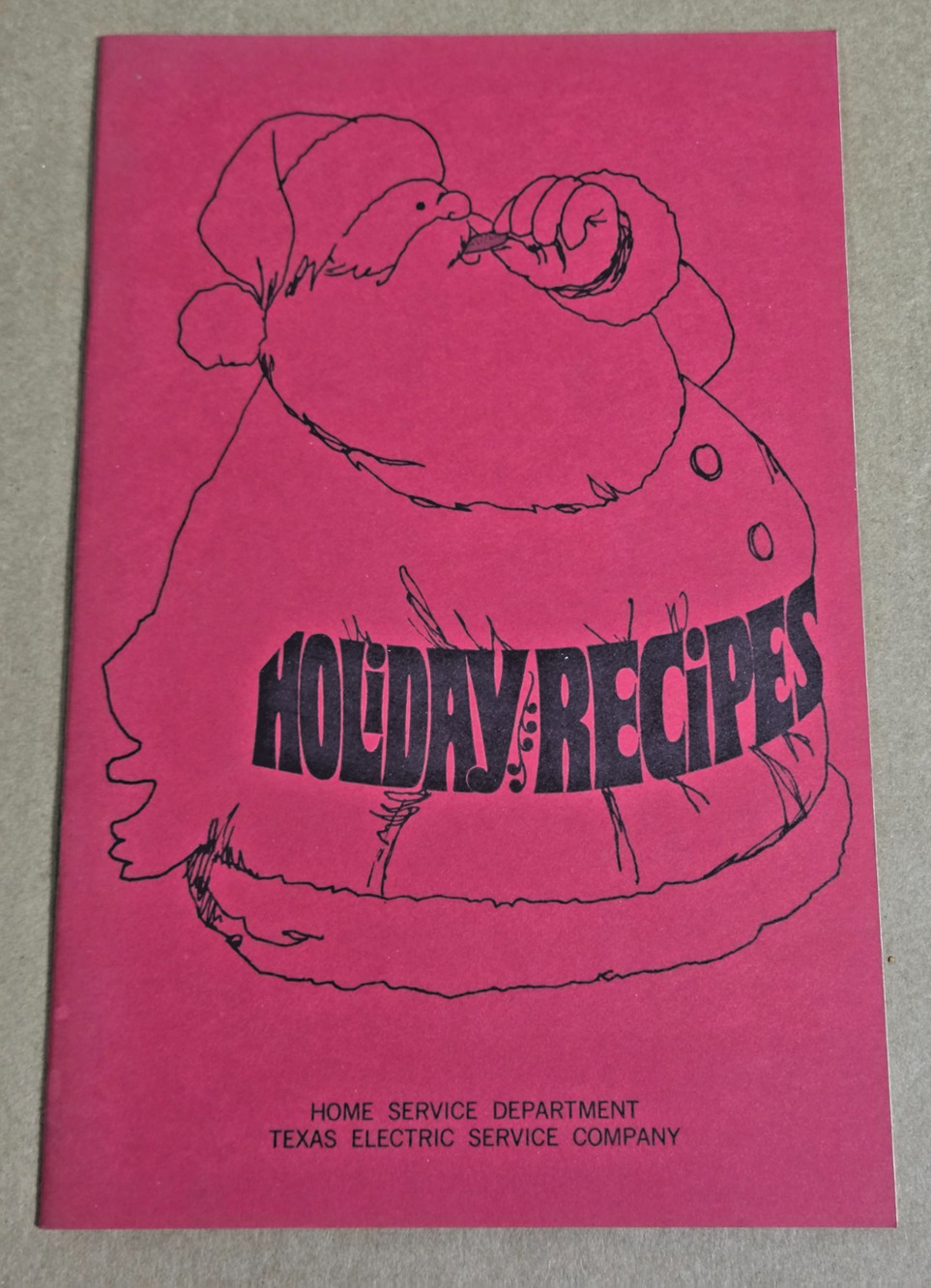 Vintage Texas Electric Service Co. Holiday Recipes Cookbook Mid-Century Retro